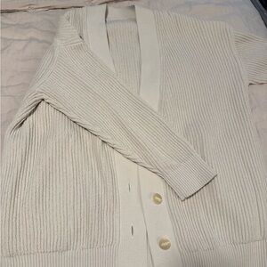 Brand New Lululemon Cream Ribbed Cardigan with Buttons Oversized!
